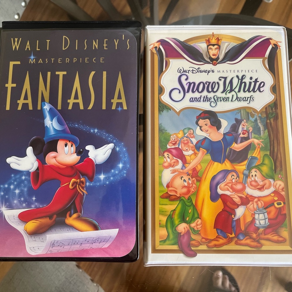 Walt Disney : Fantasia and Snow white and the seven dwarfs New VhS